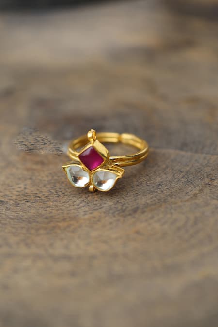 Paisley Pop Kundan Ring 