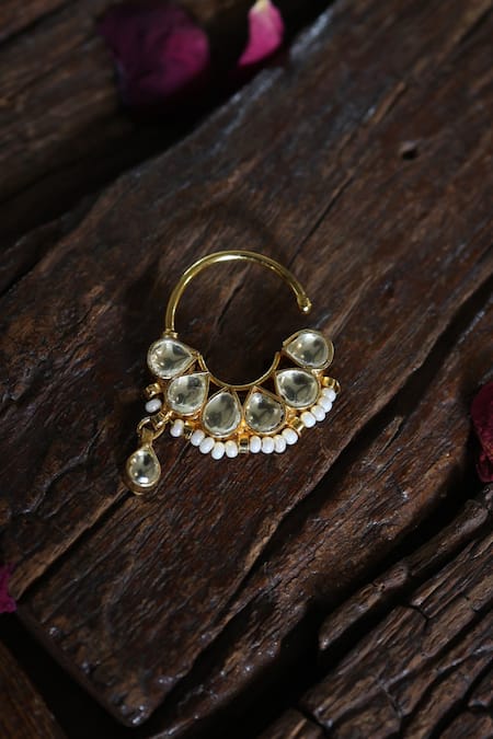 Paisley Pop Kundan Nose Pin 