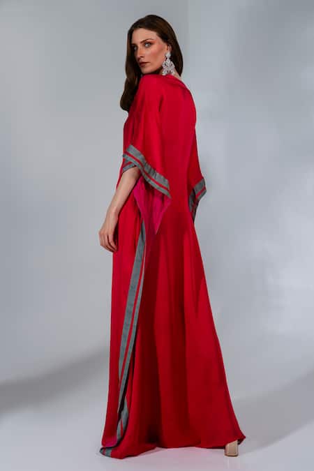 Neha Khullar Sequin & Pearl Embroidered Kaftan 