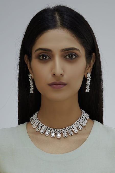 Moh-Maya by Disha Khatri Crystal Choker Set 