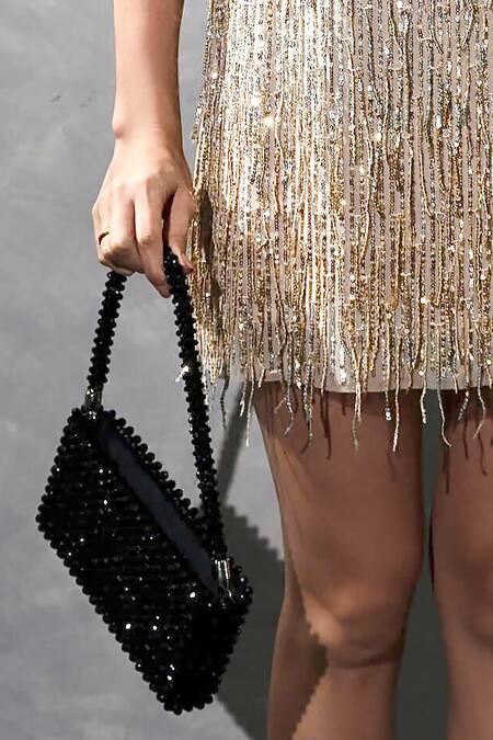 Buy_Waby Saby_Black Embellished Crystal Beaded Bag_Online_at_Aza_Fashions