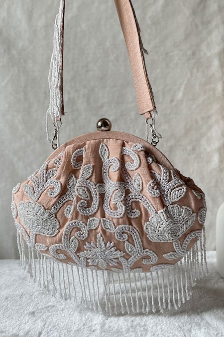 Kreivo By Vamanshi Damania Silk Beads Embellished Potli Bag 