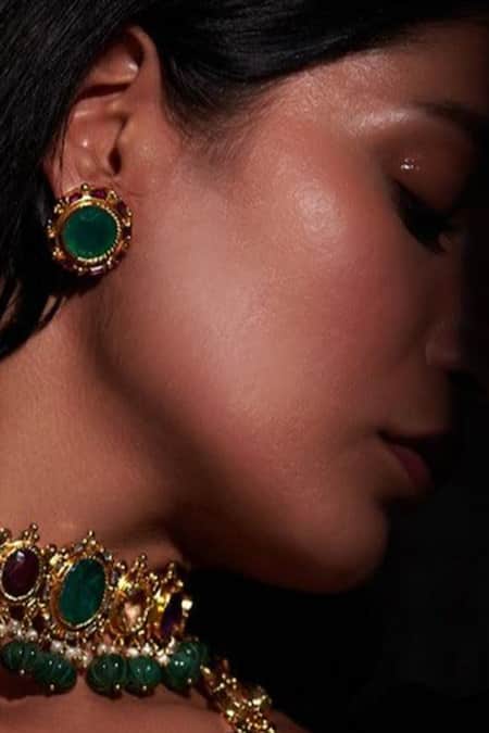 Buy Zevar King Multi Color Stones Jadau Necklace Set Online at Aza Fashions Buy_Zevar King_Multi Color Stones Jadau Necklace Set _Online_at_Aza_Fashions