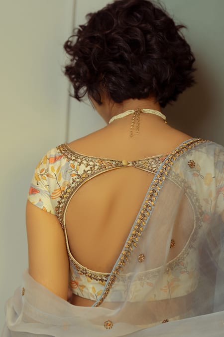 Shop Ojasmé By Sanjana Thapa Ivory , Chanderi, , Embroidery, Bird Print Lehenga Set at Aza Fashions Shop_Ojasmé By Sanjana Thapa_Ivory , Chanderi, , Embroidery, Bird Print Lehenga Set _at_Aza_Fashions