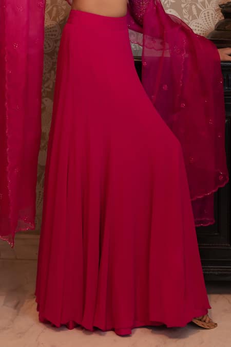 Buy Ojasmé By Sanjana Thapa Fuchsia Net, Georgette, Silk Organza Sequins, Beads, Blouse Lehenga Set Online at Aza Fashions Buy_Ojasmé By Sanjana Thapa_Fuchsia Net, Georgette, Silk Organza Sequins, Beads, Blouse Lehenga Set _Online_at_Aza_Fashions