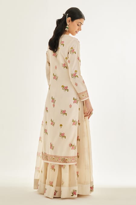 Shyam Narayan Prasad Zardosi Embroidered Kurta Skirt Set