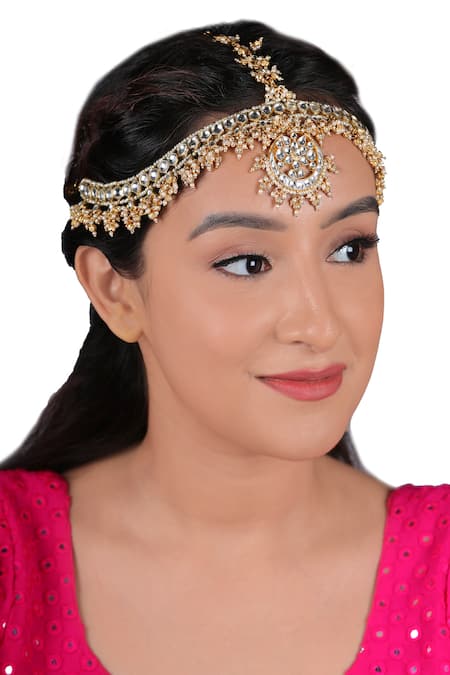 Riana Jewellery Crescent Moon Bead Drop Mathapatti 