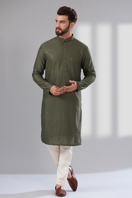 Kasbah Chikankari Thread Embroidered Kurta Set 