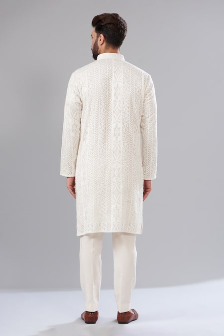 Kasbah Chikankari Thread Work Kurta 