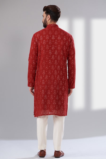 Kasbah Thread & Sequin Embroidered Kurta