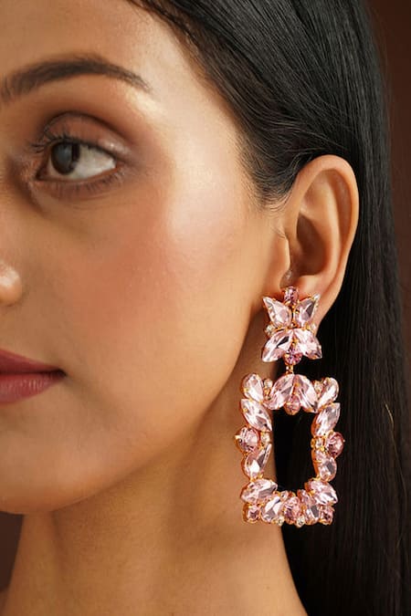 The Jewel Factor Petal Shaped Earrings 