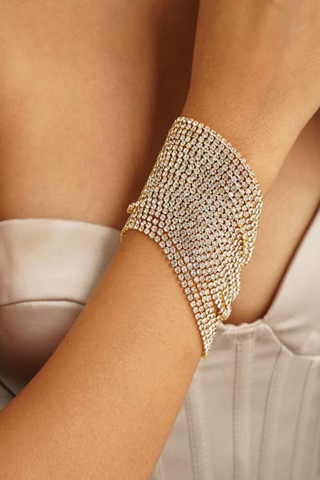 The Jewel Factor Crystal Embellished Layered Bracelet 