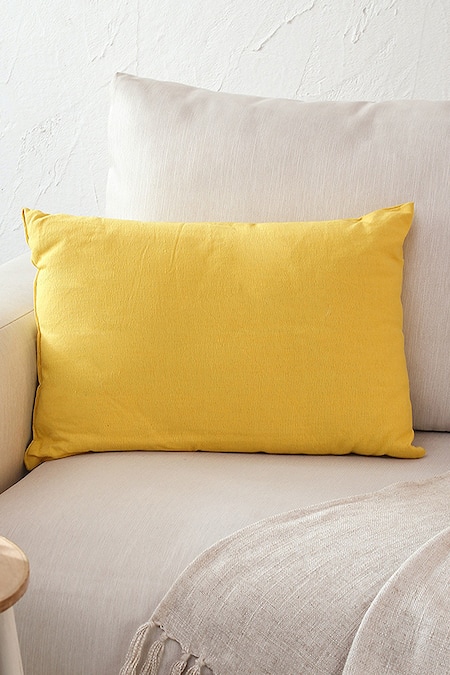 Yellow sales rectangle pillow