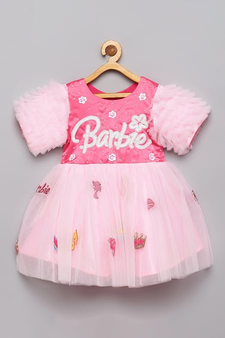 stone work NET Kids Girls Barbie Dress at Rs 900 in Noida | ID: 21046361533