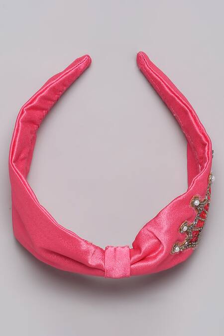 Shop Tutus By Tutu Pink Crepe Satin Embroidered Logo Barbie Dress Online at Aza Fashions Shop_Tutus By Tutu_Pink Crepe Satin Embroidered Logo Barbie Dress_Online_at_Aza_Fashions