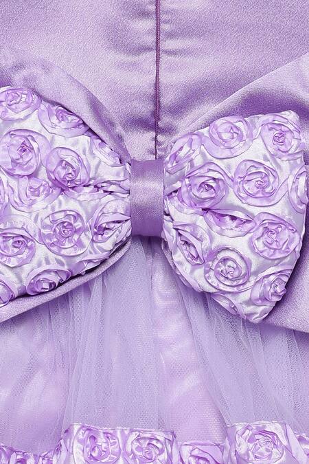 Buy_Tutus By Tutu_Purple Fabric Embroidered Placed Pattern Dress_Online_at_Aza_Fashions