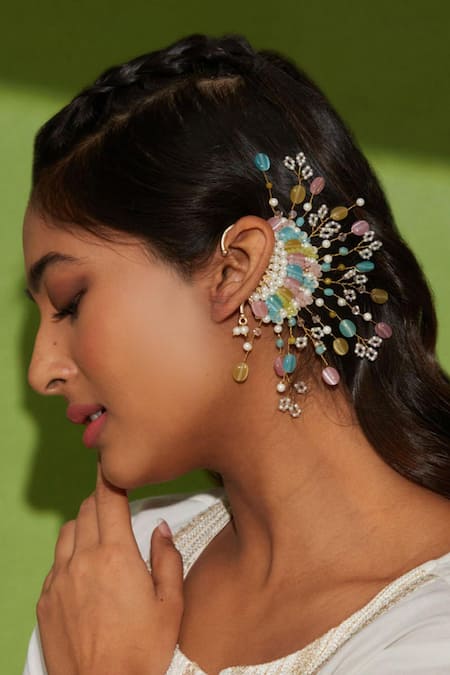 Multicolored gemstone ear cuffs Multicolored gemstone ear cuffs