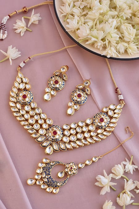 Swabhimann Layered Kundan Necklace  Set 