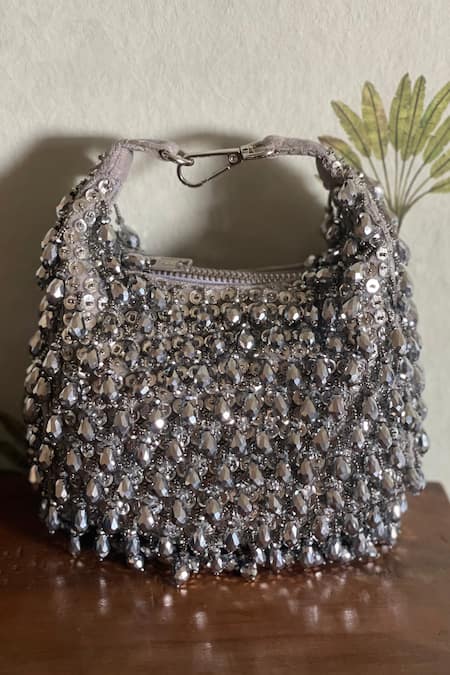 Bhavna Kumar Embroidered Crescent Bag 