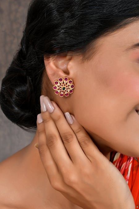 Kempu stone store earrings