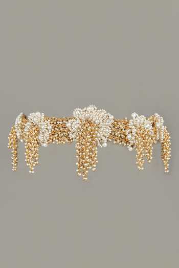 House Of D"Oro Pearl Embellished Choker 