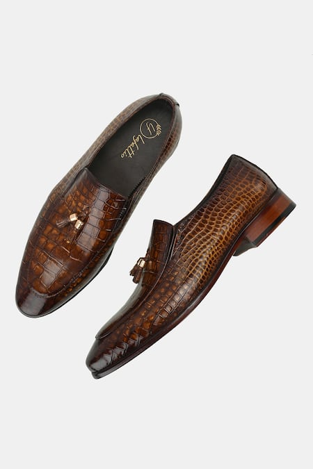 Buy_Lafattio_Brown Tassel Moccasin Shoes