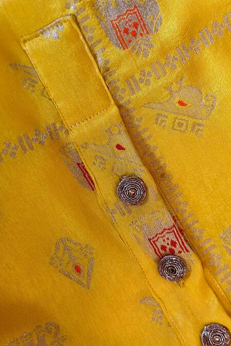 Rage Attire-Sweta Saria Yellow Cotton, Silk Sequins Border Embroidered Kurta And Dhoti Pant Set Online at Aza Fashions Rage Attire-Sweta Saria_Yellow Cotton, Silk Sequins Border Embroidered Kurta And Dhoti Pant Set _Online_at_Aza_Fashions