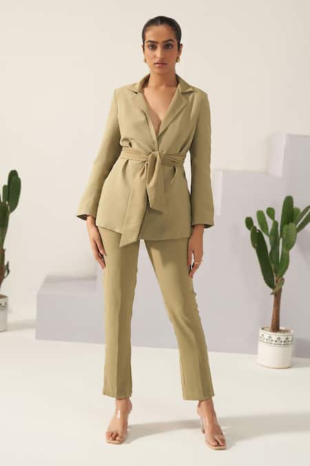 One Button Oversized Blazer Trousers Outfit 2-piece Set – 3rdpartypeople