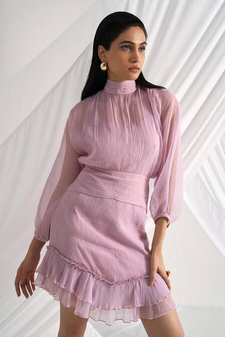 Sheer tiered outlet dress