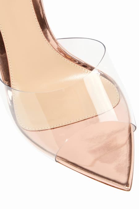 Sephyr Gold Clara Transparent Strap Stilettos Online at Aza Fashions Sephyr_Gold Clara Transparent Strap Stilettos _Online_at_Aza_Fashions
