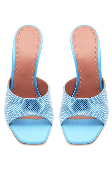 Shop_Sephyr_Blue Rhinestones Serena Satin Embellished Wedges _at_Aza_Fashions