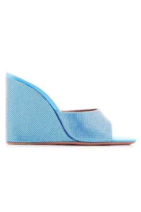 Sephyr_Blue Rhinestones Serena Satin Embellished Wedges _Online_at_Aza_Fashions
