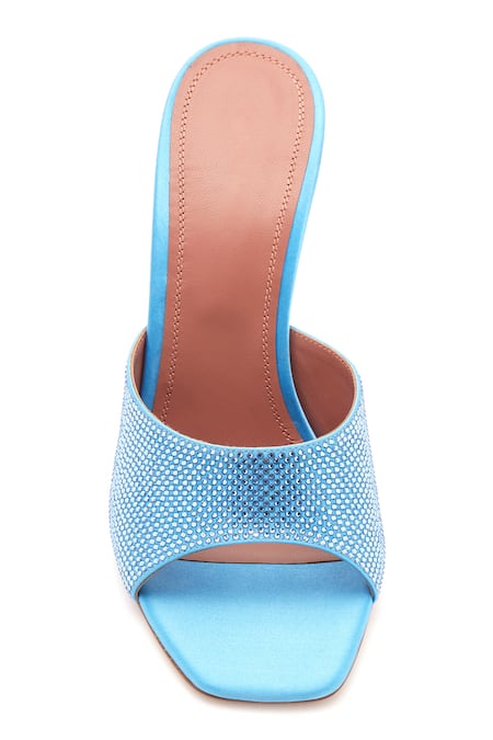 Buy_Sephyr_Blue Rhinestones Serena Satin Embellished Wedges _Online_at_Aza_Fashions