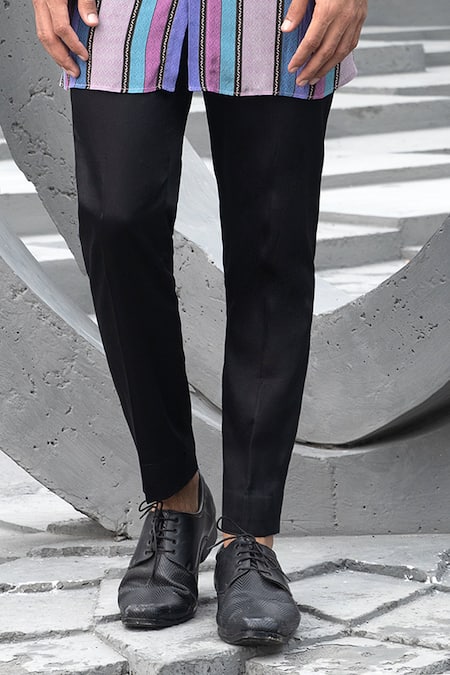 Buy Chhavvi Aggarwal Purple Crepe, Gingham, Cotton Stripe Print Kurta Set Online at Aza Fashions Buy_Chhavvi Aggarwal_Purple Crepe, Gingham, Cotton Stripe Print Kurta Set _Online_at_Aza_Fashions