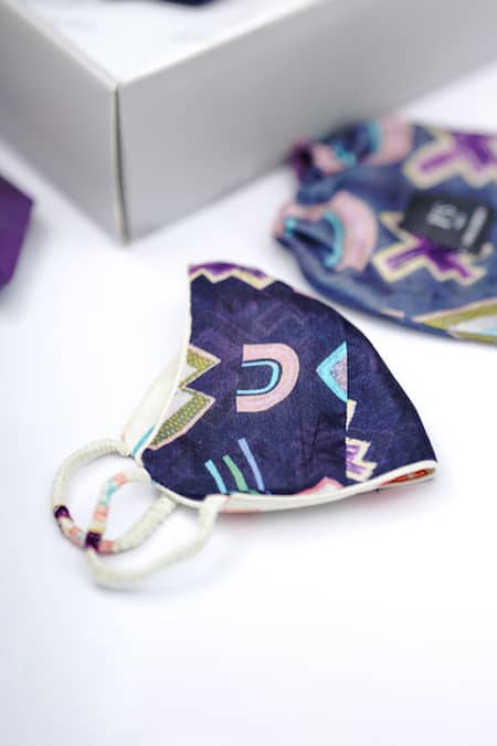 Payal Singhal Accessories Purple Ikat Star Print Gift Hamper 