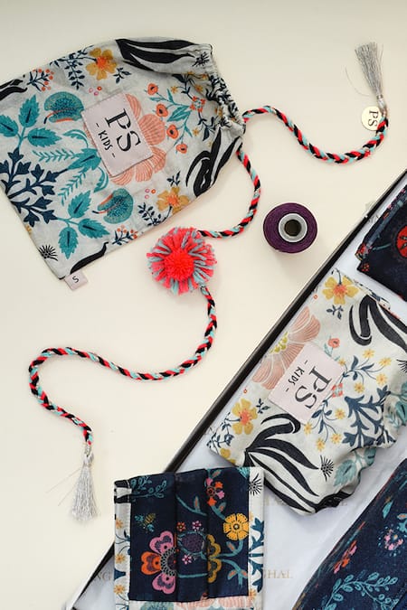 Payal Singhal Accessories Navy Spring & Tulip Garden Print Gift Hamper 