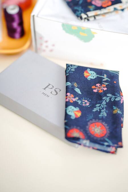 Shop_Payal Singhal Accessories_Blue Navy Spring And Tulip Garden Gift Hamper _Online_at_Aza_Fashions