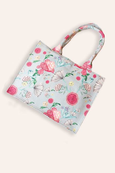 Payal Singhal Accessories White Gulbagh Print Gift Hamper Online at Aza Fashions Payal Singhal Accessories_White Gulbagh Print Gift Hamper_Online_at_Aza_Fashions