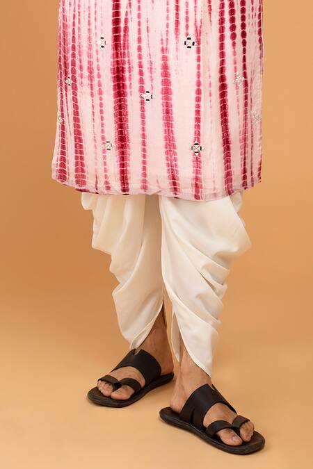 Buy Chatenya Mittal Red Silk, Cotton Mirrors Embroidered Tie Dye Kurta Set Online at Aza Fashions Buy_Chatenya Mittal_Red Silk, Cotton Mirrors Embroidered Tie Dye Kurta Set _Online_at_Aza_Fashions