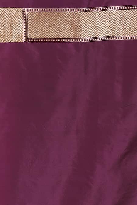 Resa By Ushnakmals Wine Katan Silk Woven Zebra Motif Saree at Aza Fashions Resa By Ushnakmals_Wine Katan Silk Woven Zebra Motif Saree_at_Aza_Fashions