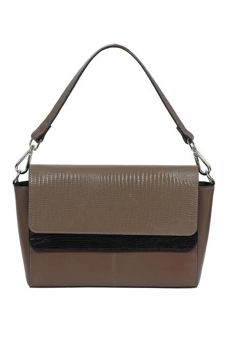 X Feet Above Mimosa Textured Leather Baguette 