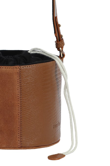 X Feet Above Phoebe Leather Bucket Bag 