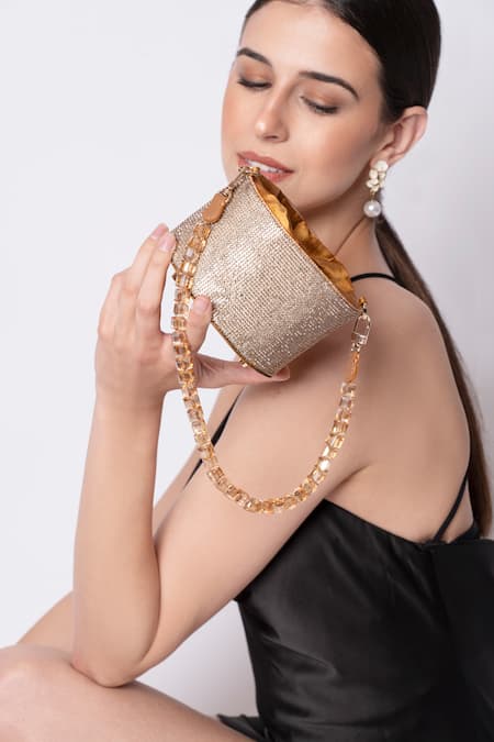 X Feet Above Cairo Bling Crystal Embroidered Bag 