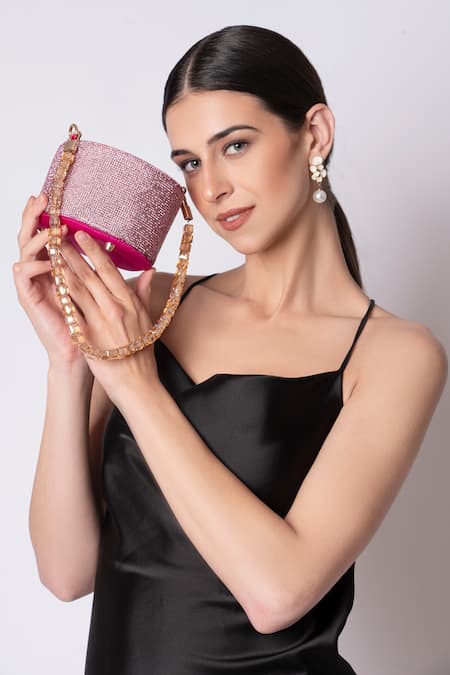 X Feet Above Cairo Bling Stone Embroidered Bag 