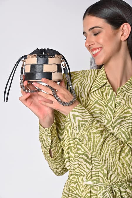 X Feet Above Cairo Upcycled Thread Embroidered Bag 