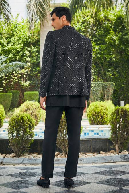 Shop Bohame Pink Georgette, Terrycloth Embroidery, Adhrit Chikankari Open Jacket And Kurta Set at Aza Fashions Shop_Bohame_Pink Georgette, Terrycloth Embroidery, Adhrit Chikankari Open Jacket And Kurta Set_at_Aza_Fashions