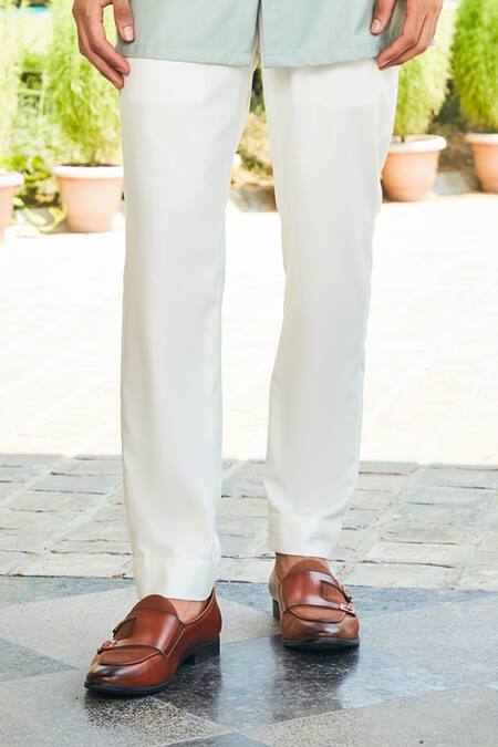 Shop_Bohame_Green Georgette, Terrycloth Embroidery Chikankari Kurta Set_Online_at_Aza_Fashions