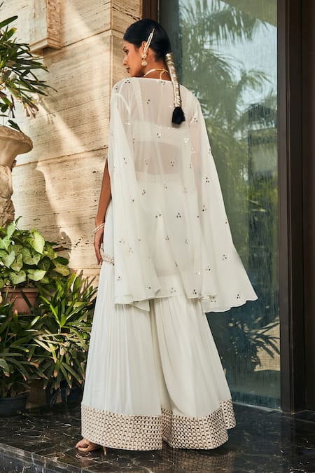 Bohame Zari Embroidered Cape Sharara Set 