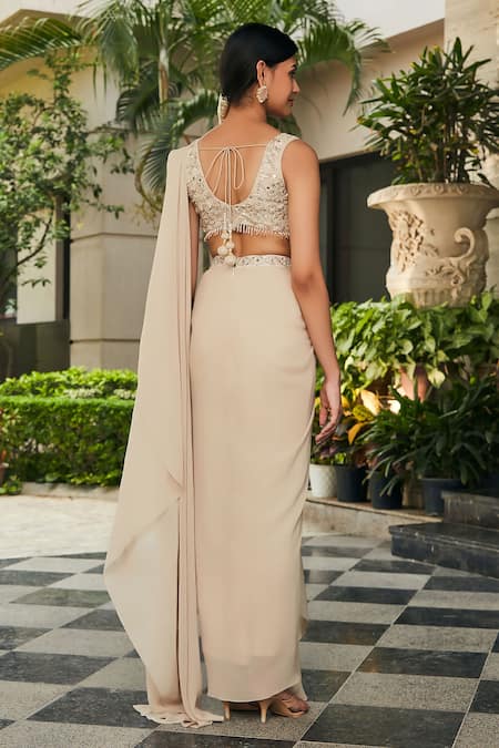 Bohame Venya Pre-Draped Concept Saree With Blouse 