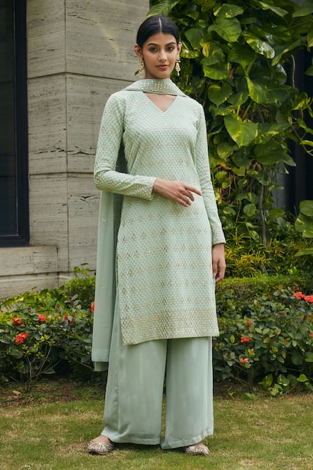 Bohame Rohana Embroidered Kurta Pant Set 